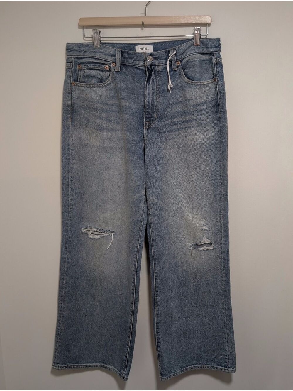PISTOLA | Hendrix High Rise Baggy In Apprentice Distressed - Picture 5 of 14